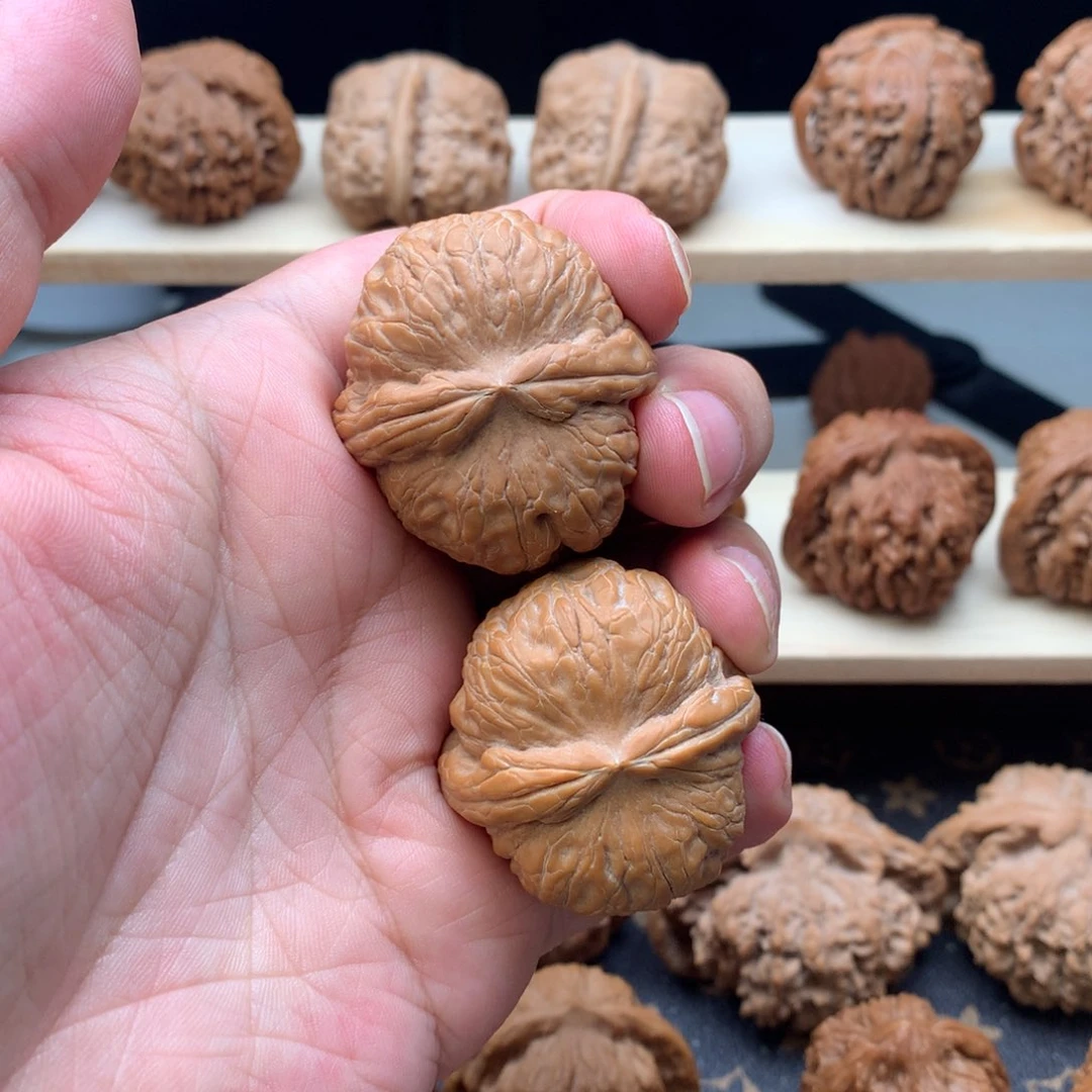 文玩核桃把件38尺全品无修平谷元宝