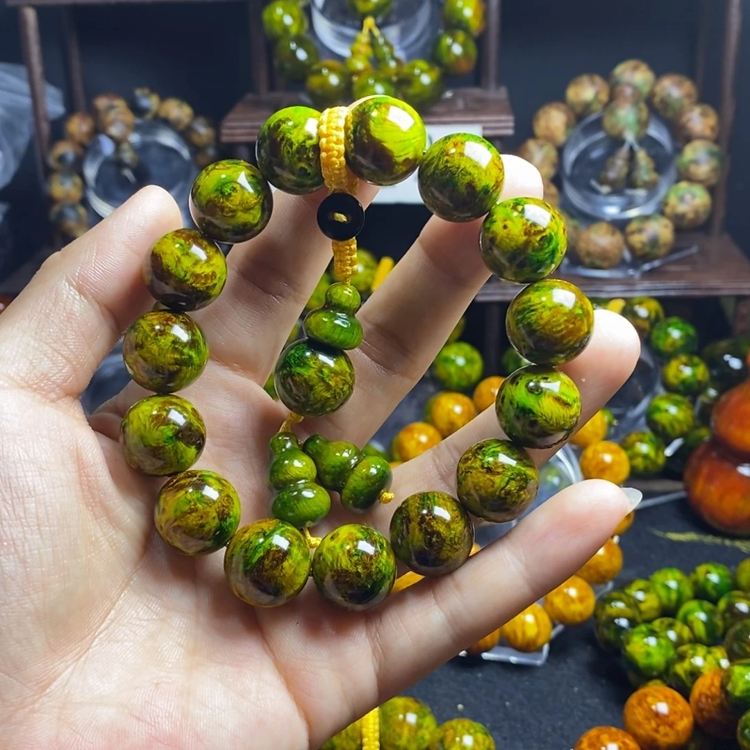 淘***虎木质非金属琥珀木1.5尺寸精品水墨丹青