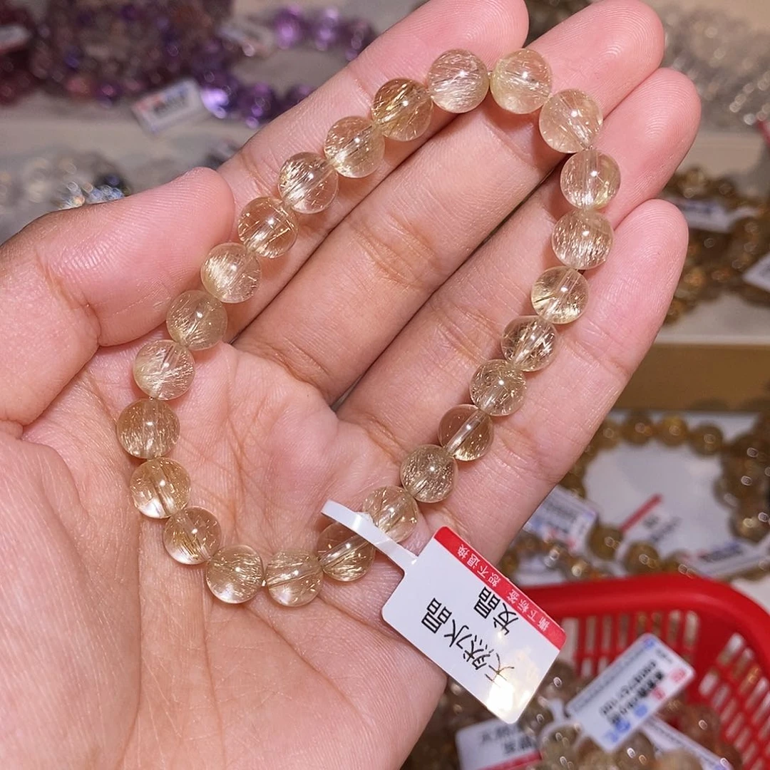 发晶手串未镶嵌维纳斯金发8mm