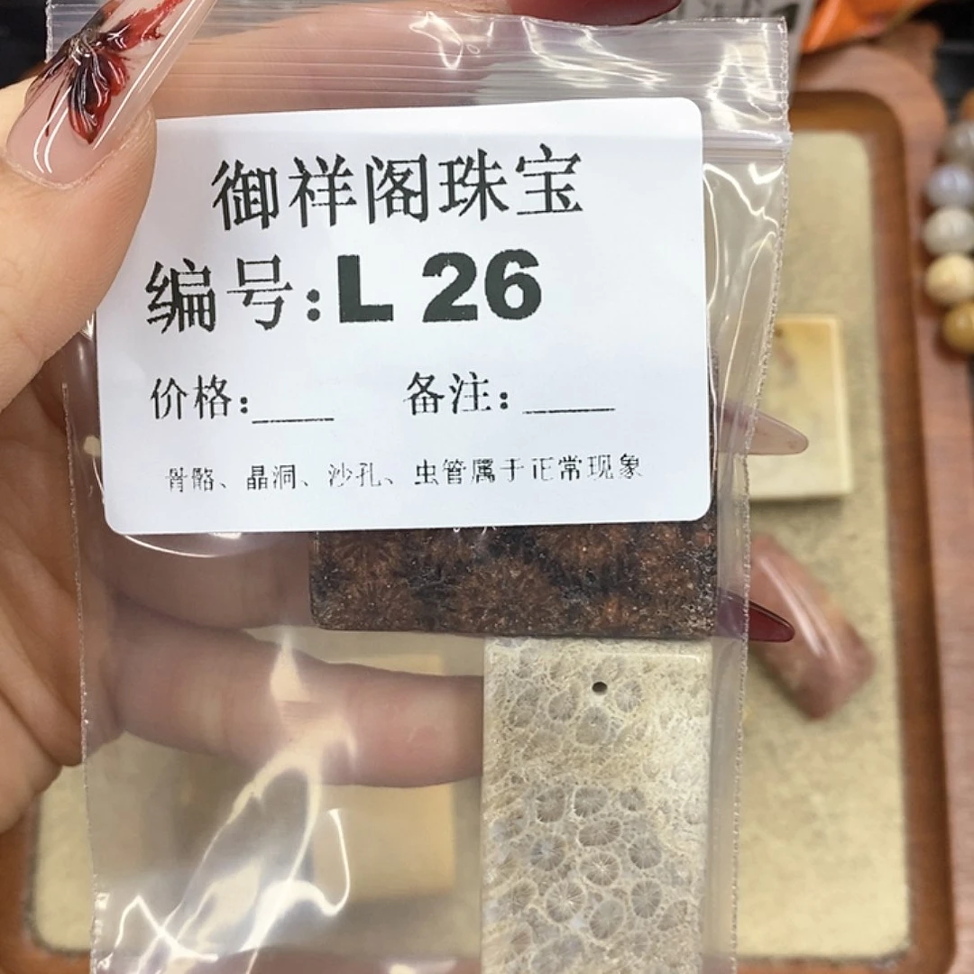 硅化珊瑚（珊瑚玉）颈饰未镶嵌X****?