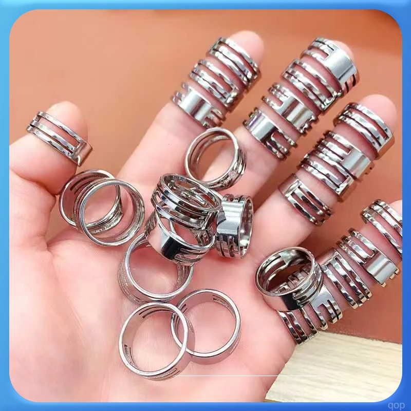 作开手指辅助工具钛钢戒指戒双面 圈diy手工圈开口圈不锈钢手戒指