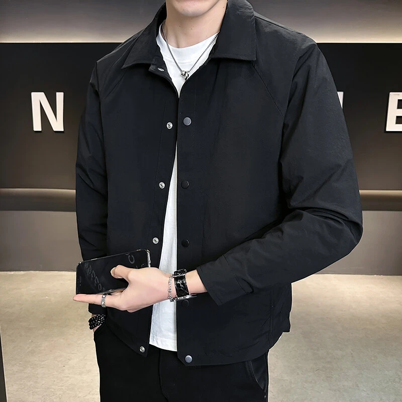 春秋男士立翻领夹克2025新款韩版百搭工装外套潮流爆款男装帅气