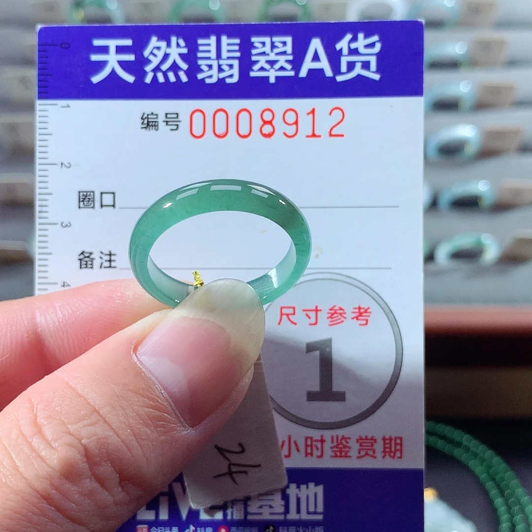 翡翠未镶嵌戒指24号