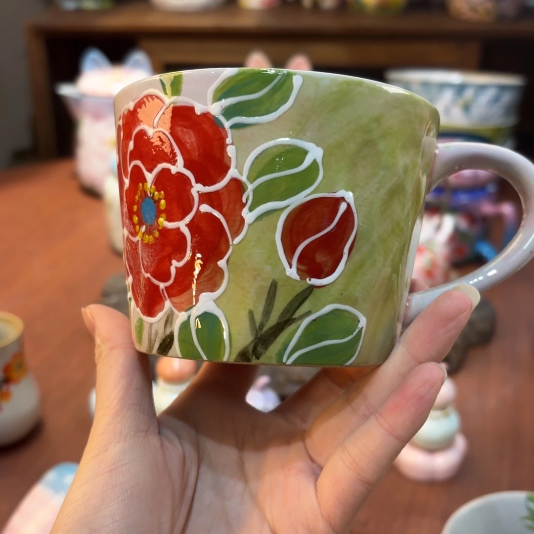 景德镇手绘高温釉下彩陶瓷茶具