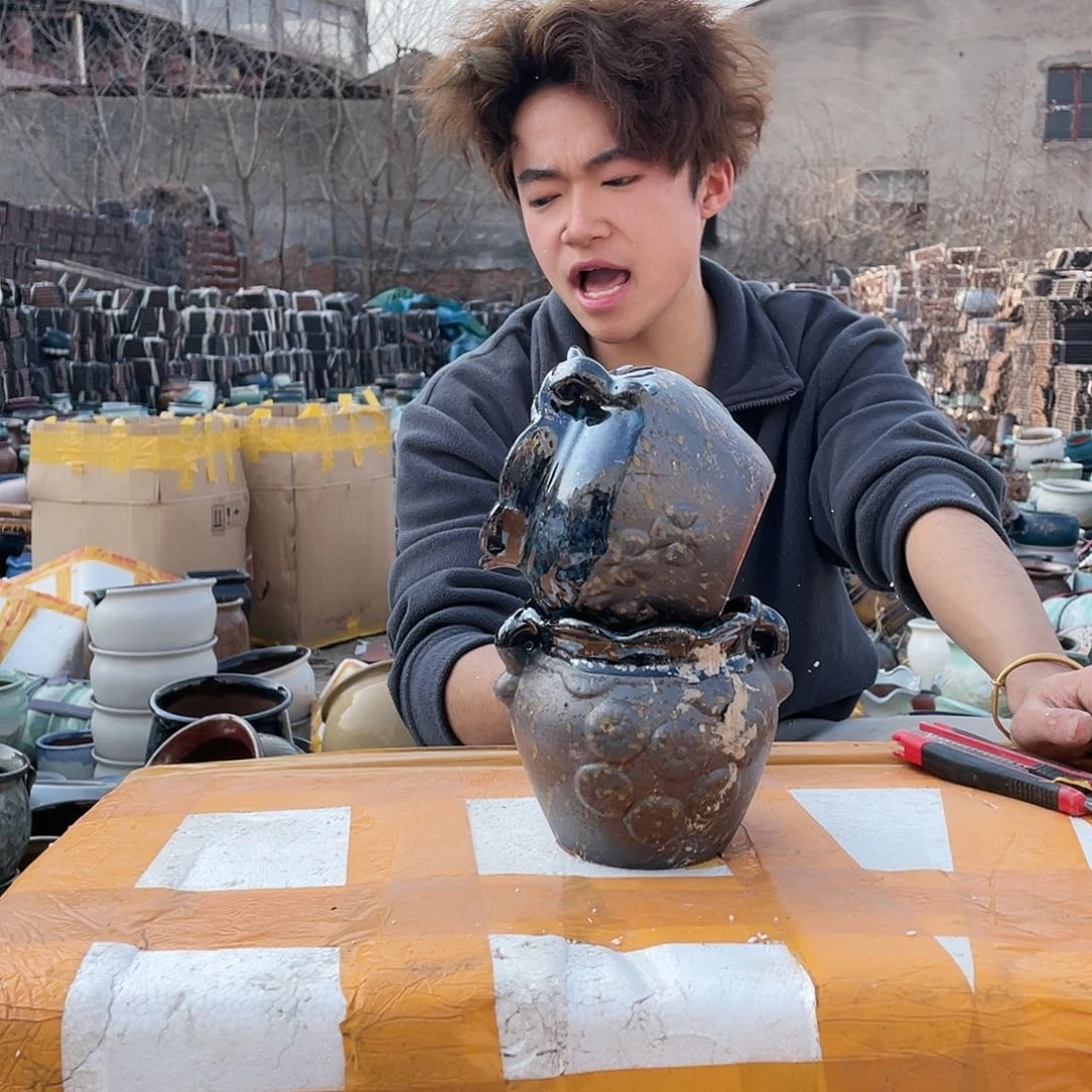 红陶宜兴紫砂花盆
