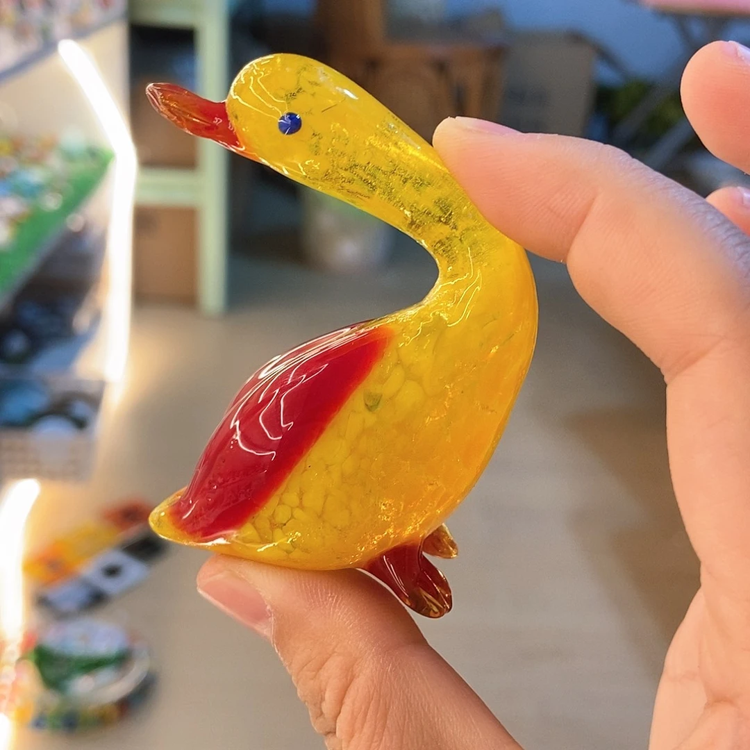 琉璃手工艺品泡***馍大鹅