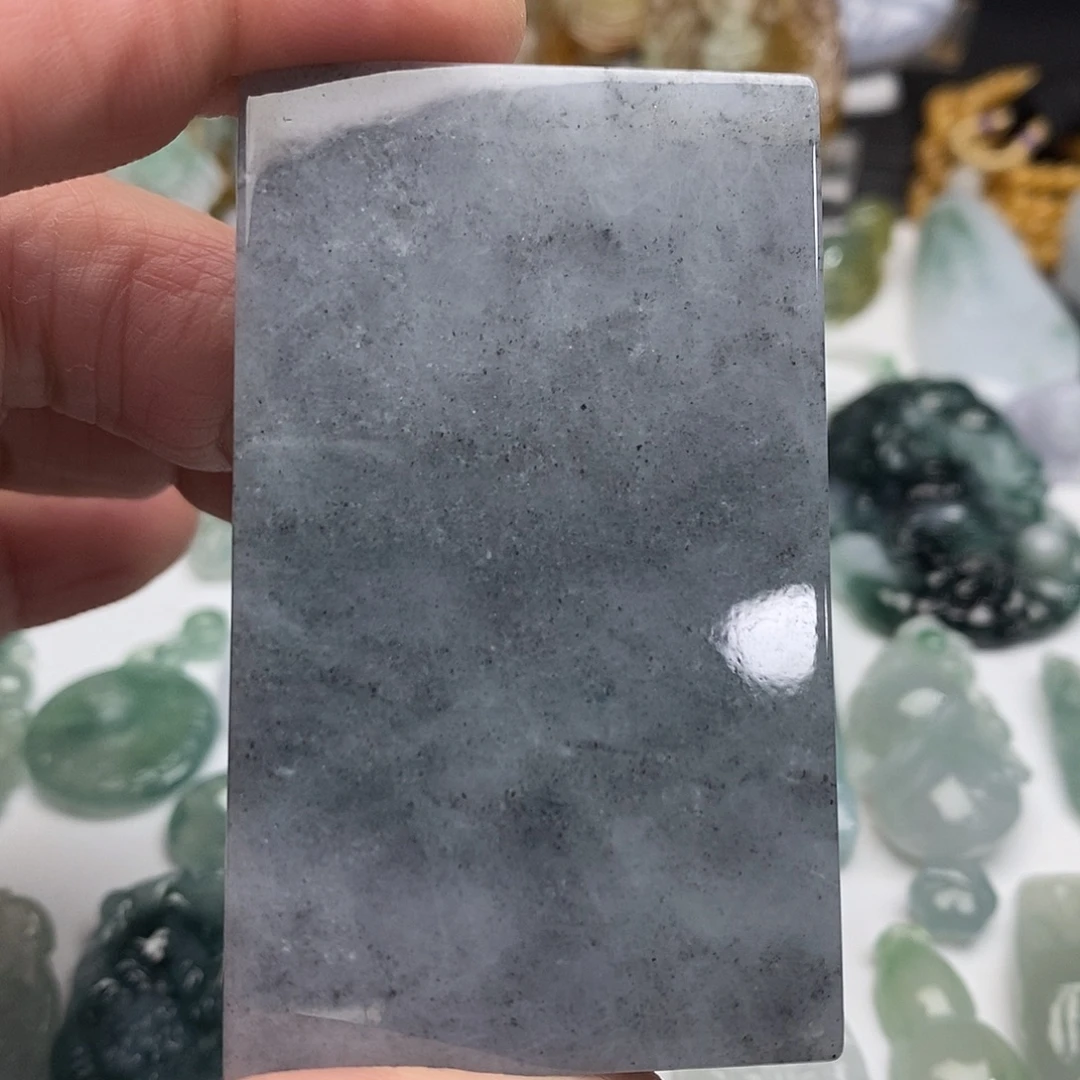 翡翠未镶嵌颈饰冰乌鸡无事牌