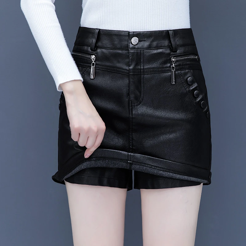 显瘦高腰百搭韩版大码外穿修身女士短裤2025秋季新款纯色高腰直