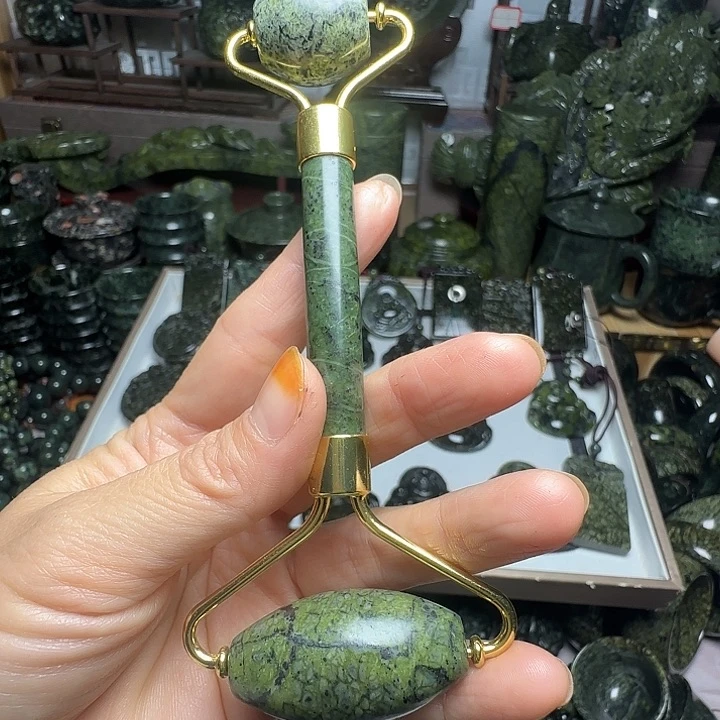 未镶嵌蛇纹石玉按摩棒