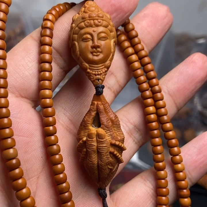 猴头核桃吊坠文玩手串