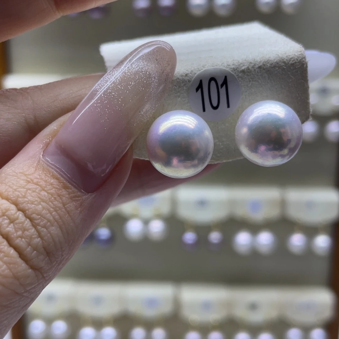 淡水珍珠耳饰18K金镶嵌