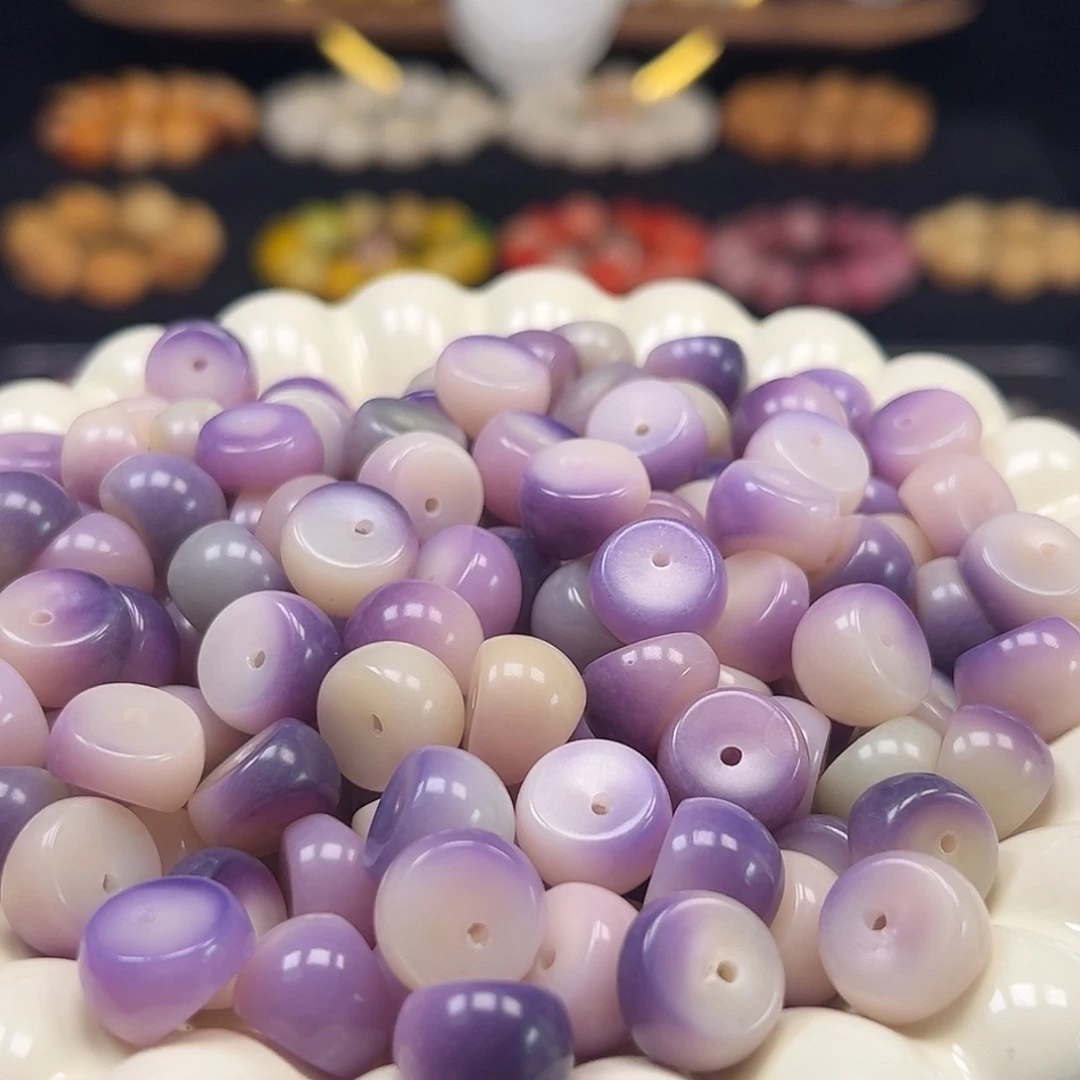 菩提根/象牙果手串卡14紫玉蝶蒜瓣100颗