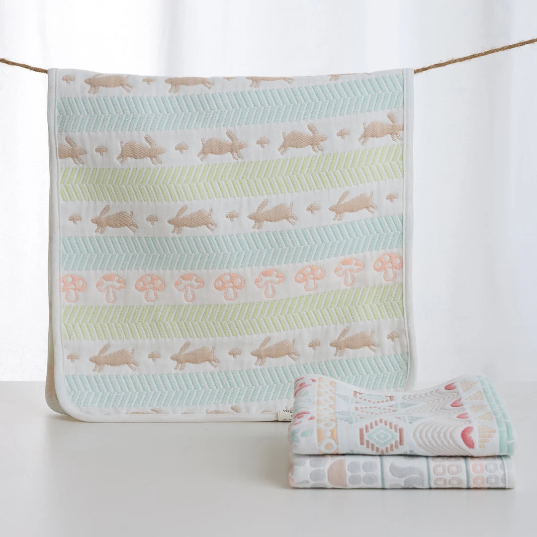 雅赞纯棉柔软凉席情侣成人大毛巾多功能巾枕巾拍嗝巾推车坐垫浴巾