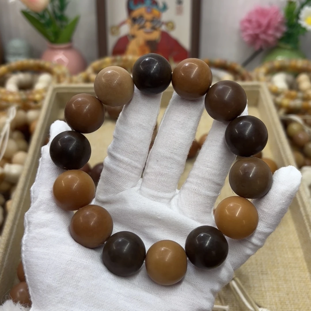 菩提根/象牙果吊坠20干磨微瑕落地果栗子蛋糕圆珠201