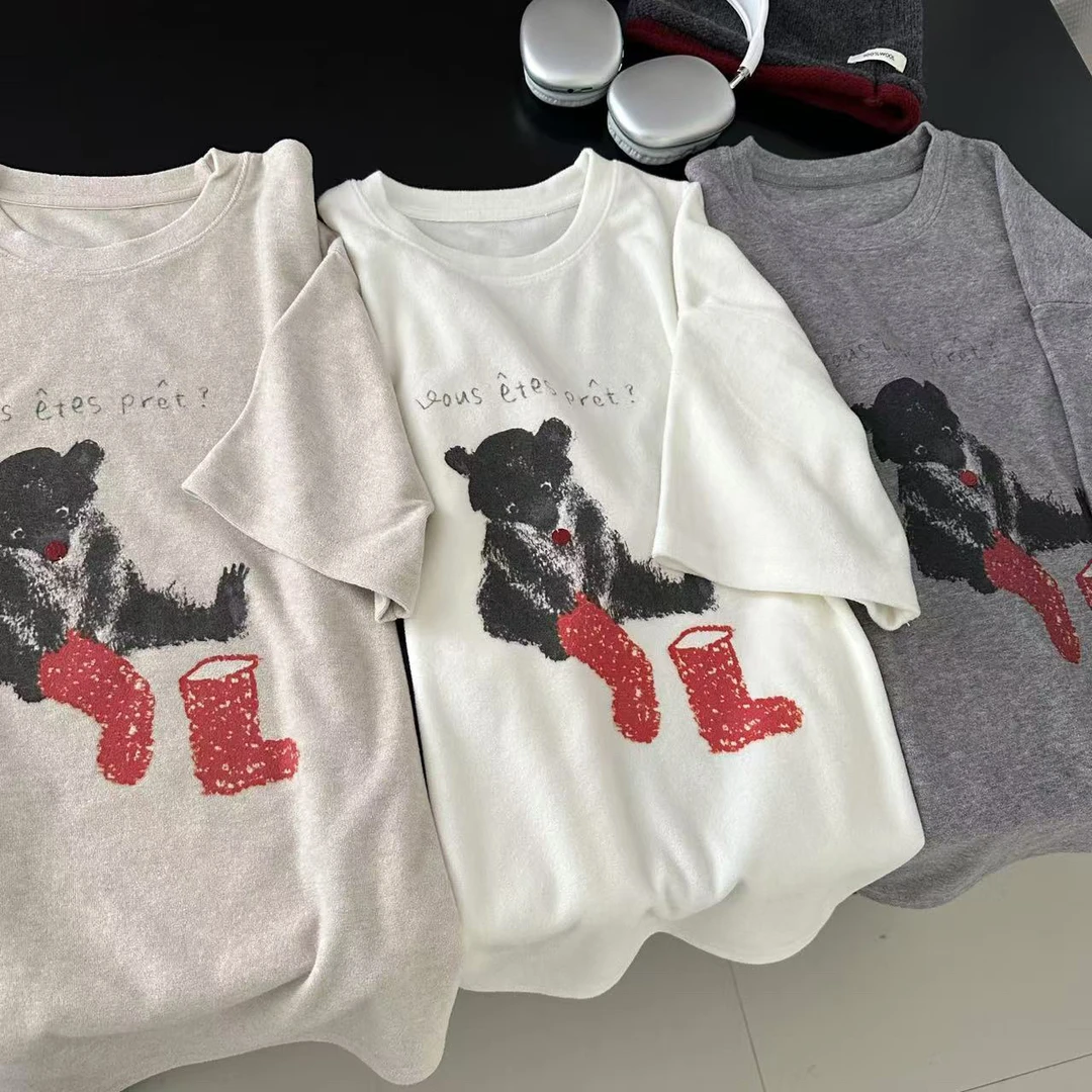 【现】时尚百搭小熊可爱短袖