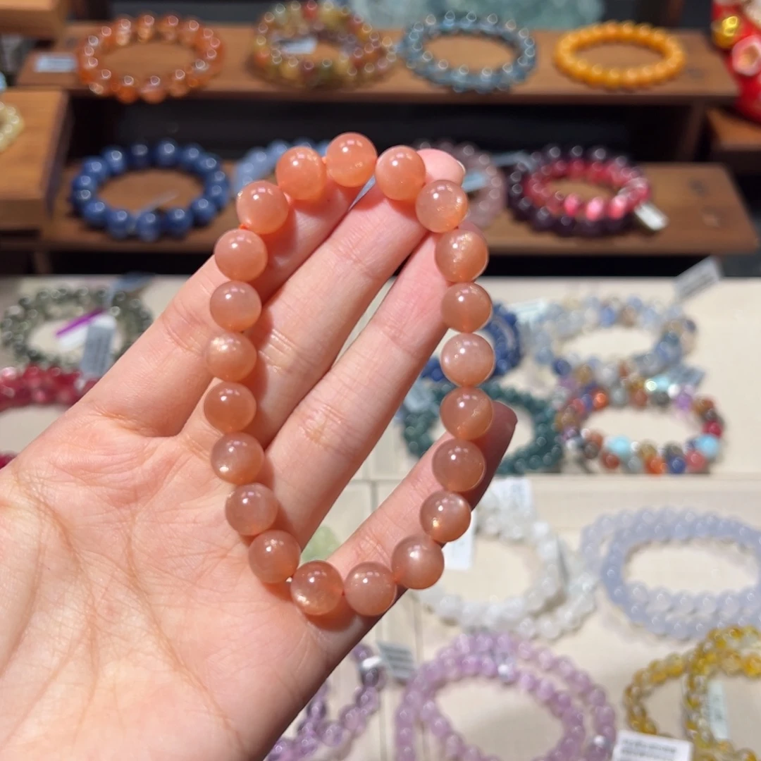 未镶嵌水晶手链9m爆闪金沙橙月光