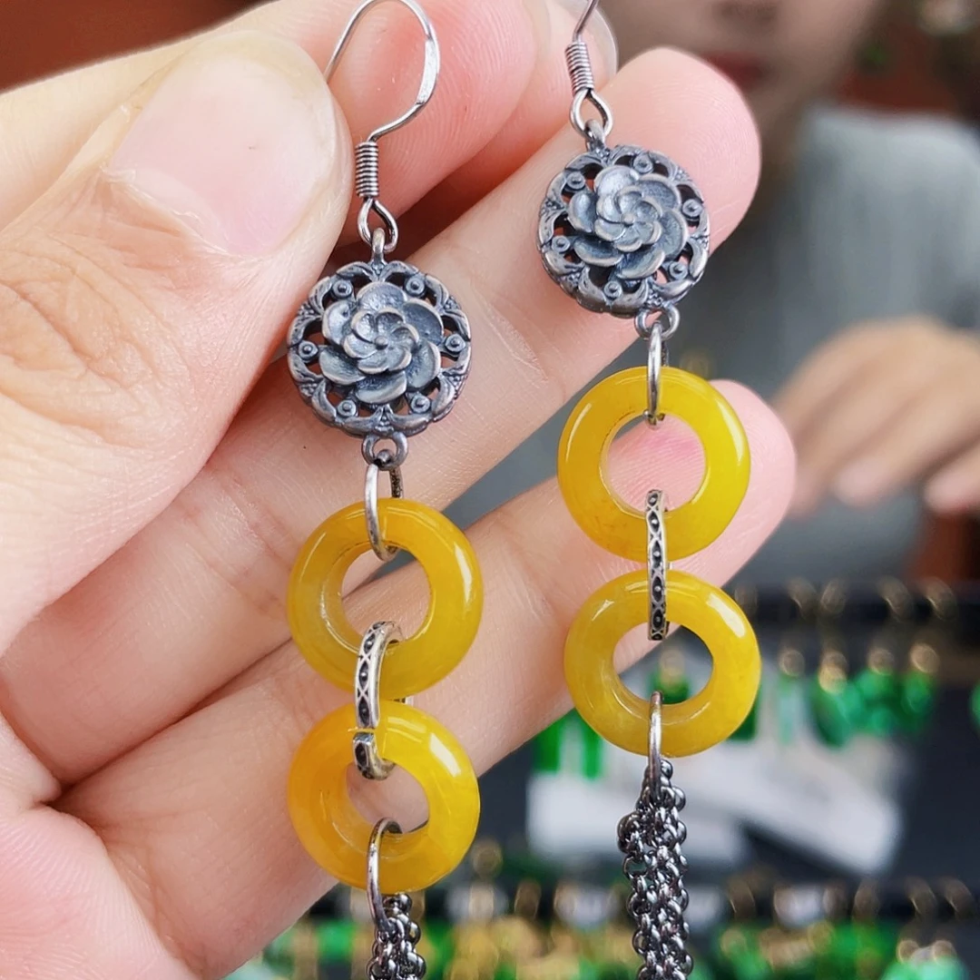 翡翠未镶嵌耳饰饰品