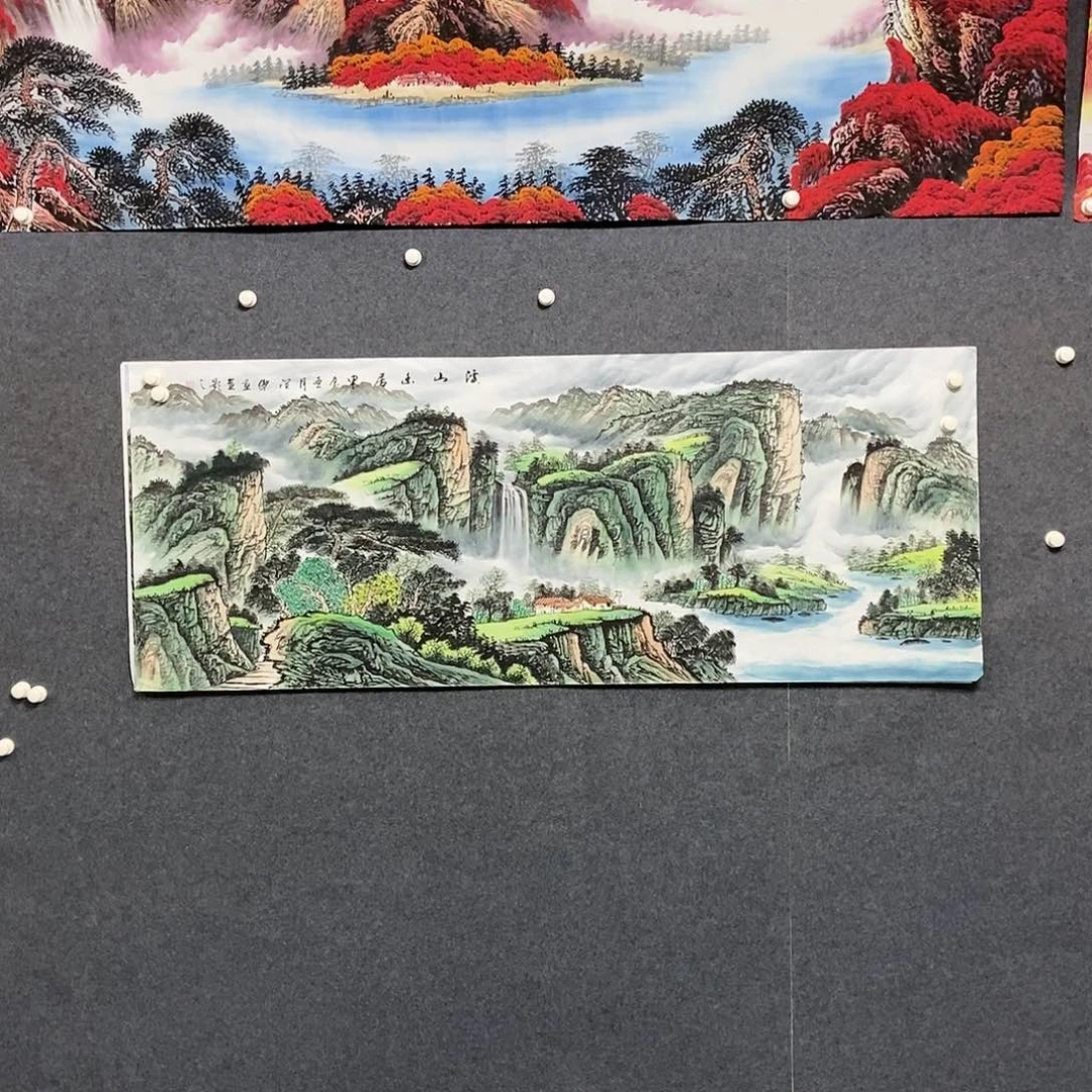 国画小六尺山水一副