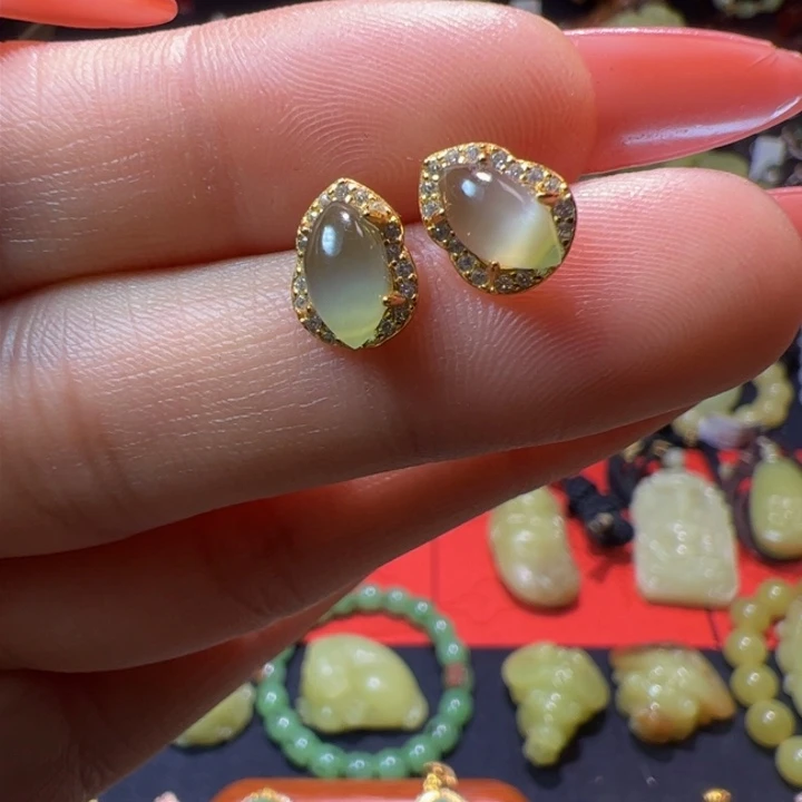 和田玉（碧玉）颈饰银S925镶嵌