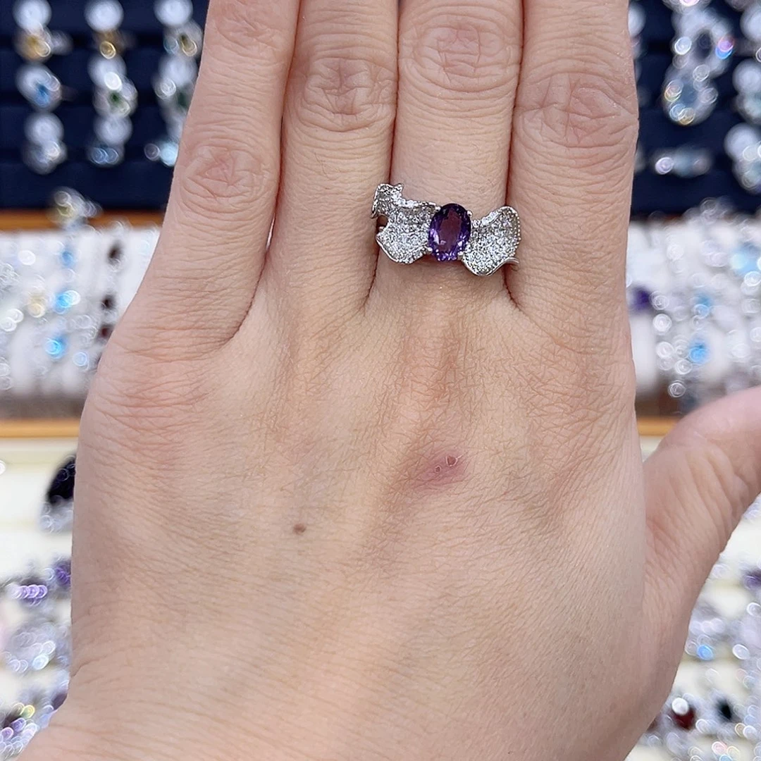 紫晶银S925镶嵌手链