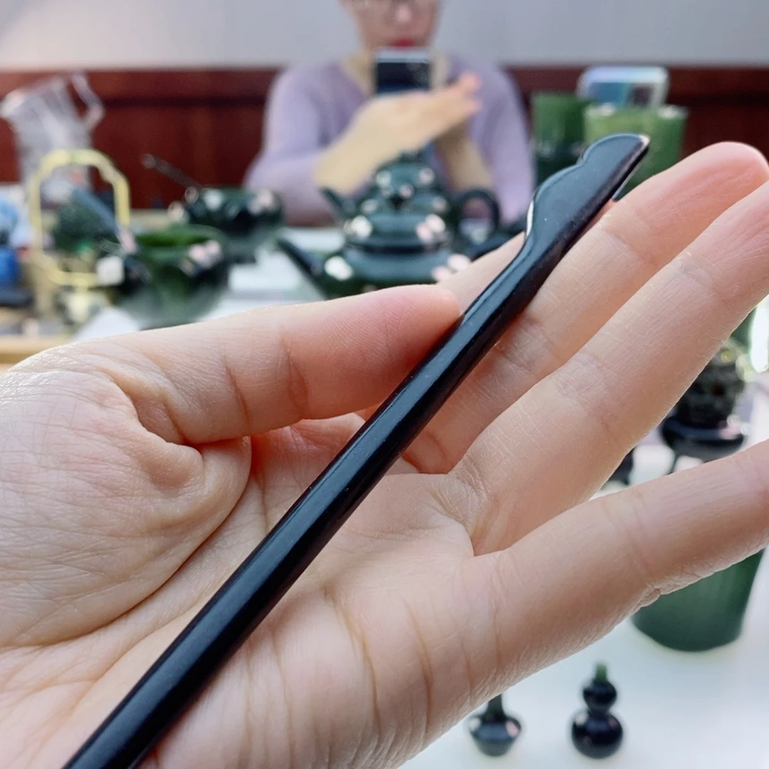 未镶嵌和田玉摆件云头簪