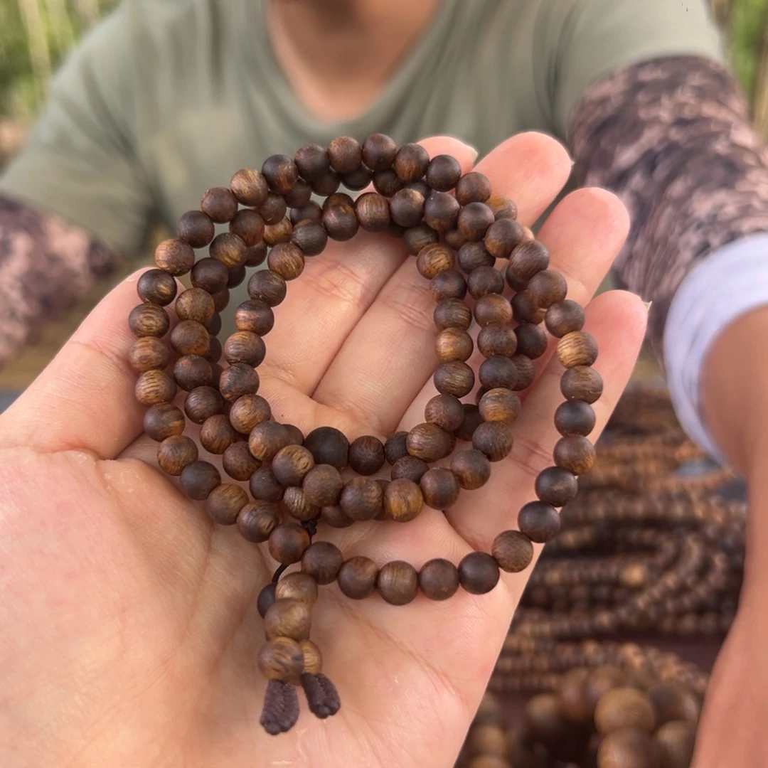 沉香手串卡6规格圆珠多圈 12克+ 95分沉蓝宝石多样性发一