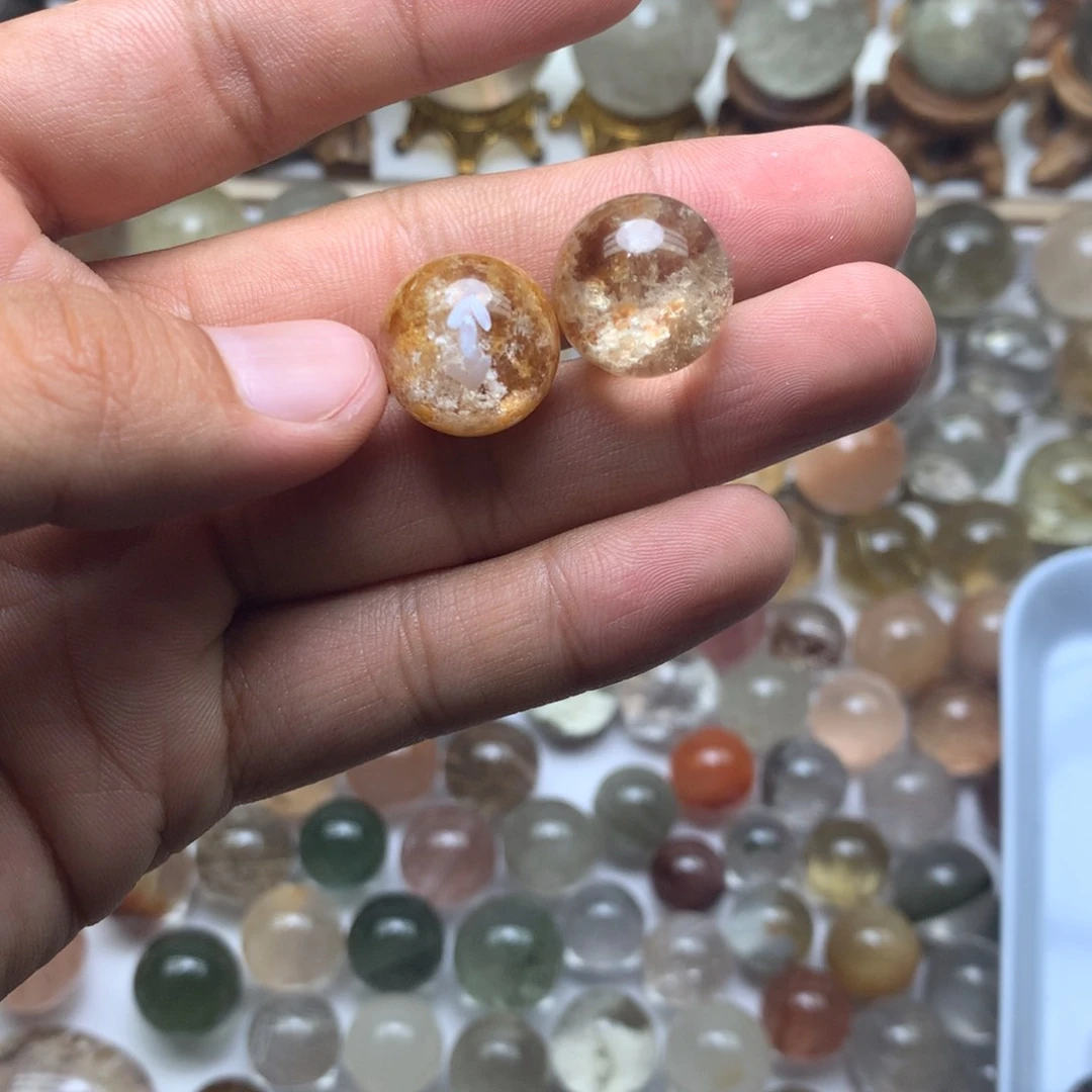 S***e水晶珠宝半成品未镶嵌幽灵球