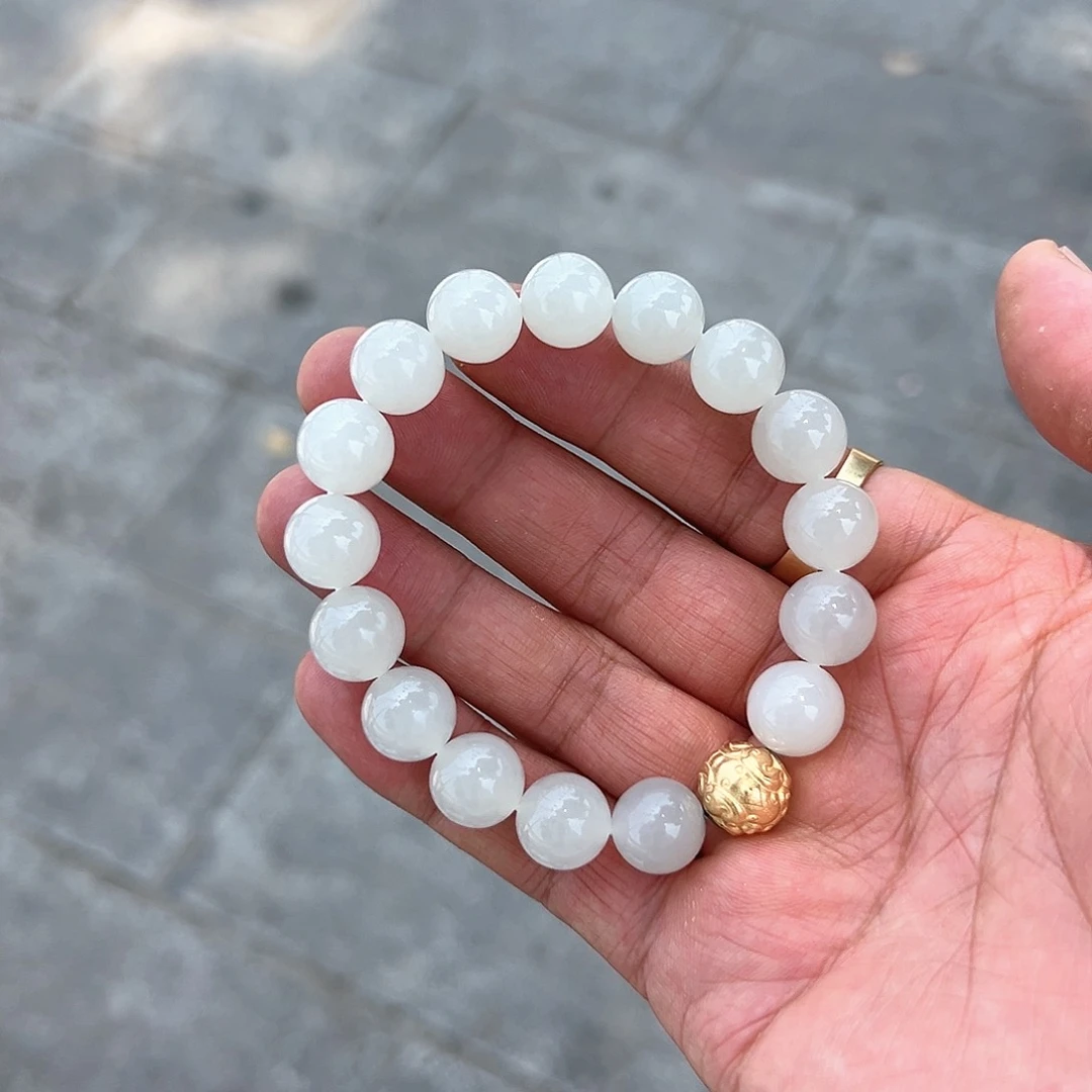 和田玉手镯未镶嵌老坑种黄白种老坑料无暇