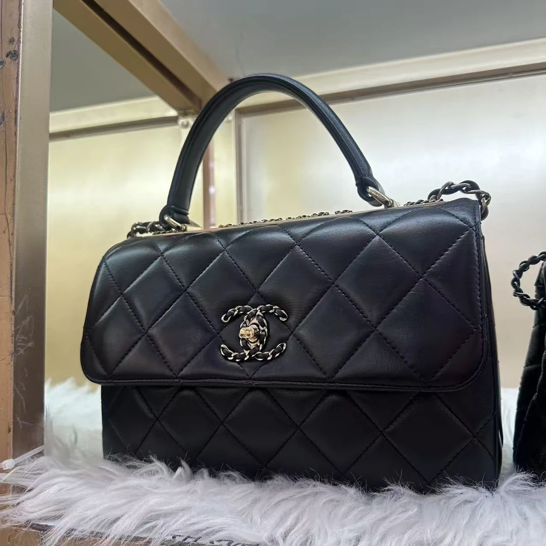 95新 Chanel/香奈儿 香奈儿滚边logo  nlbw  /二奢包包