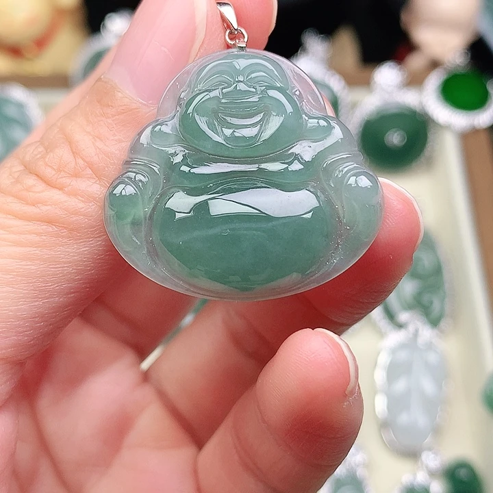 颈饰银S925镶嵌翡翠吊坠