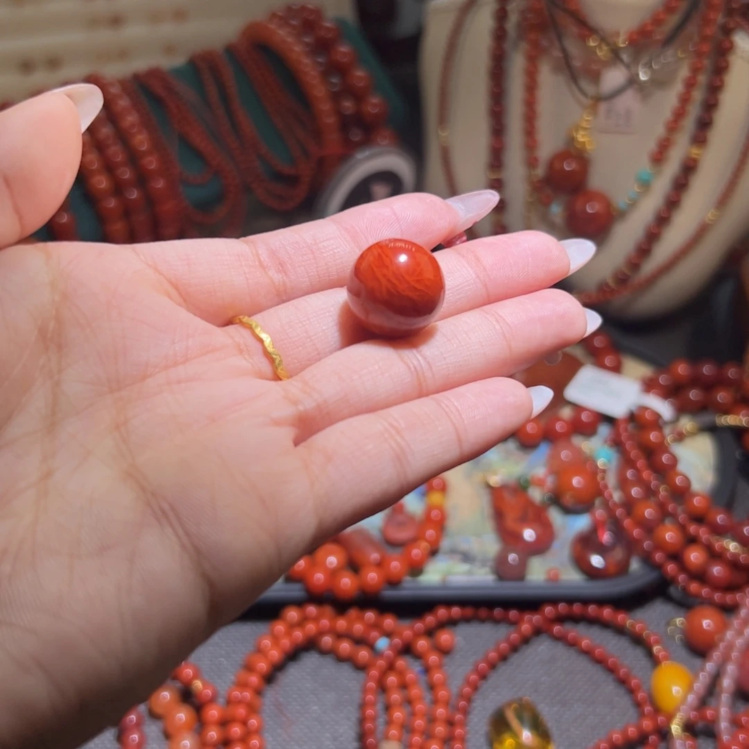 南红玛瑙未镶嵌手链16mm