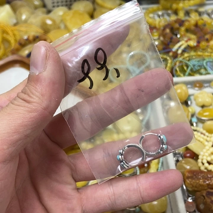 蜜蜡银S925镶嵌裸石多样性发货