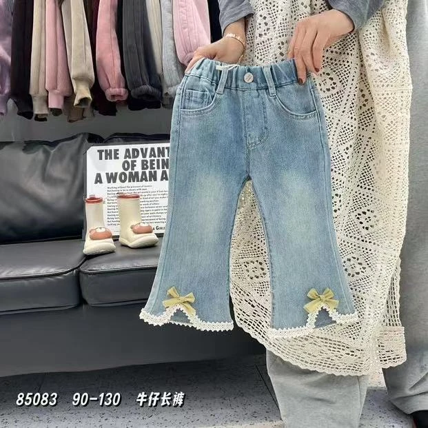 春款儿童牛仔裤品牌休闲气质萌娃百搭穿搭Y-85083
