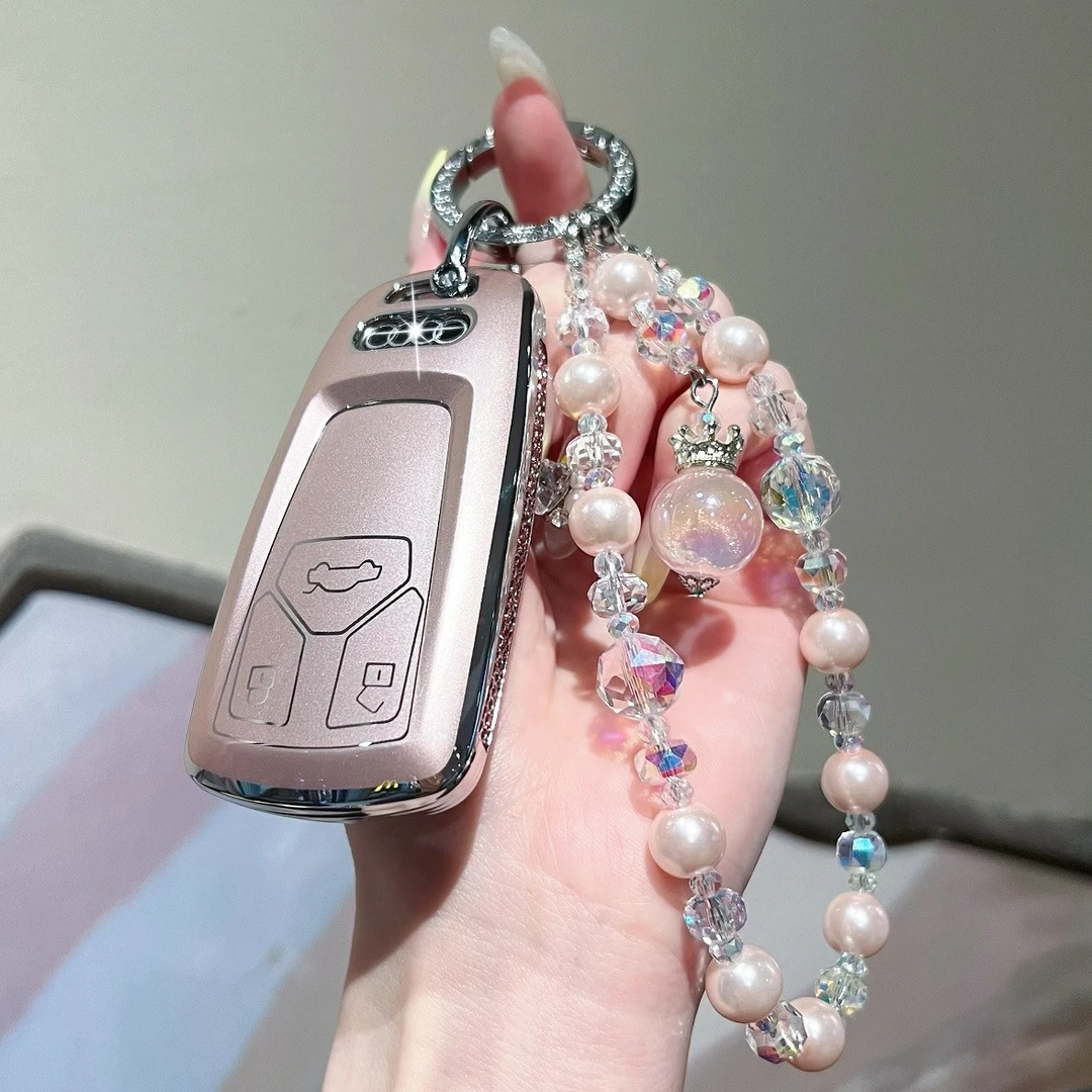 适用奥迪a6l车A4L奥迪A3A5A7钥匙套新款车Q2Q3Q5壳车女款钥匙包扣