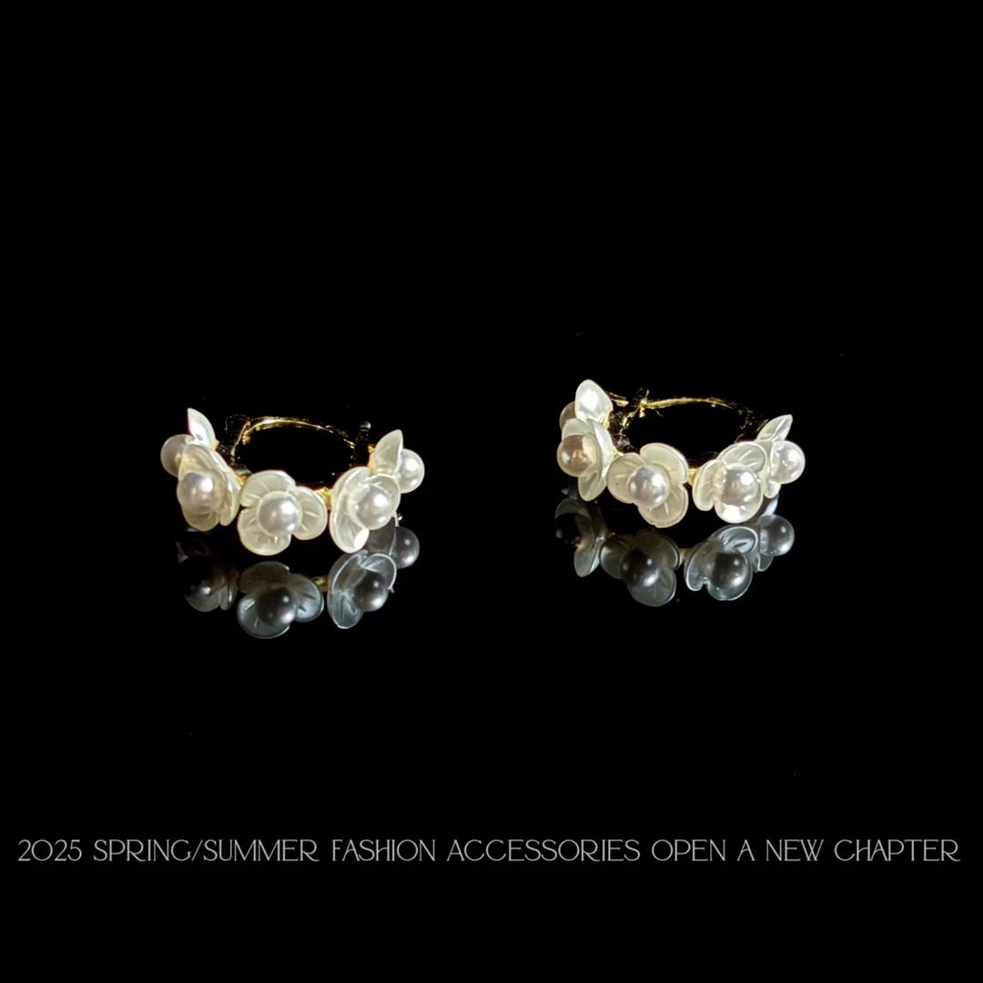 铜合金耳饰 镀k金 2025新款C6260【浮花圈环】BABA BOX 耳环