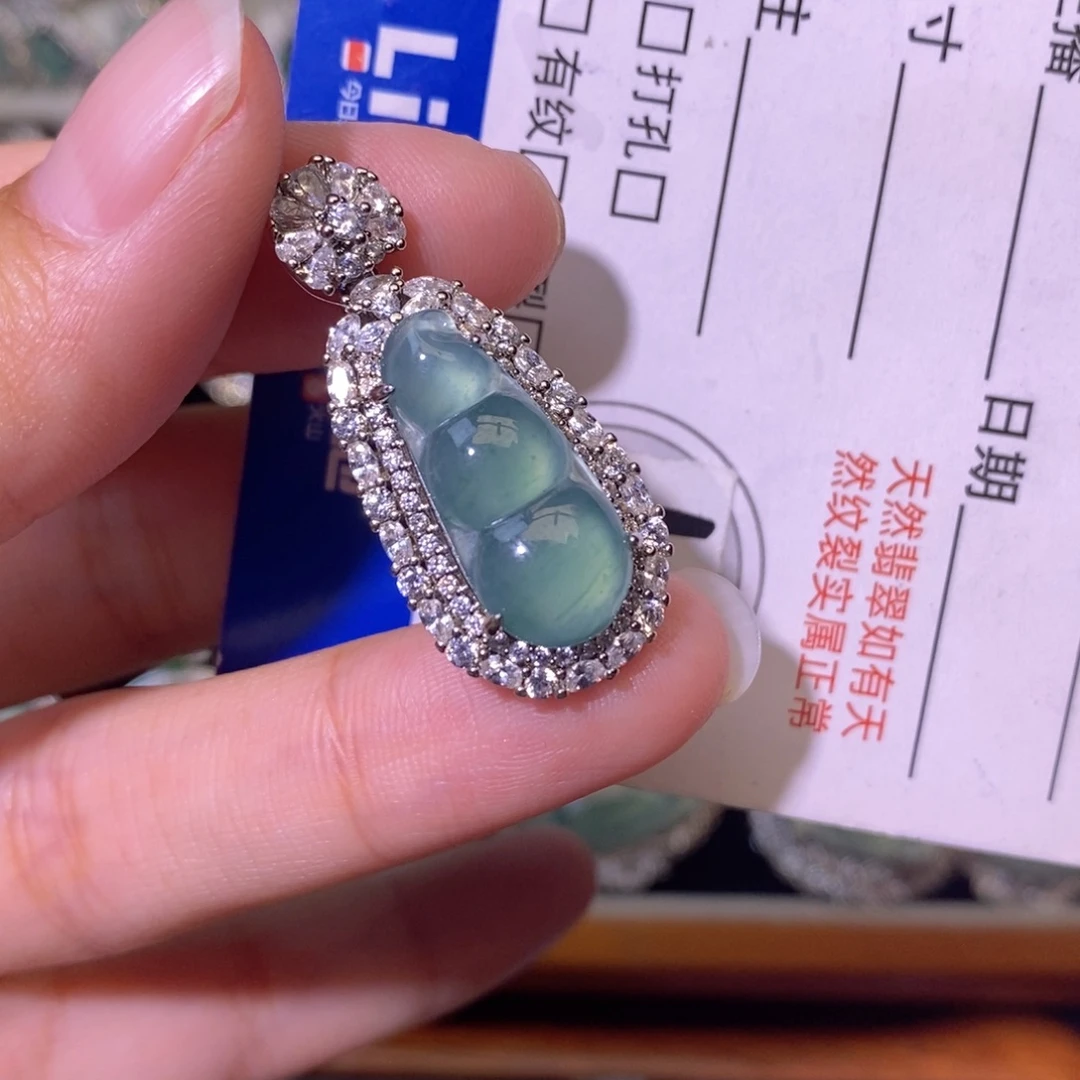 翡翠未镶嵌颈饰天然