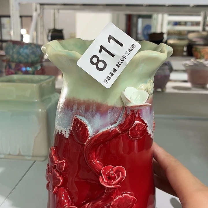 景德镇手工陶瓷花盆