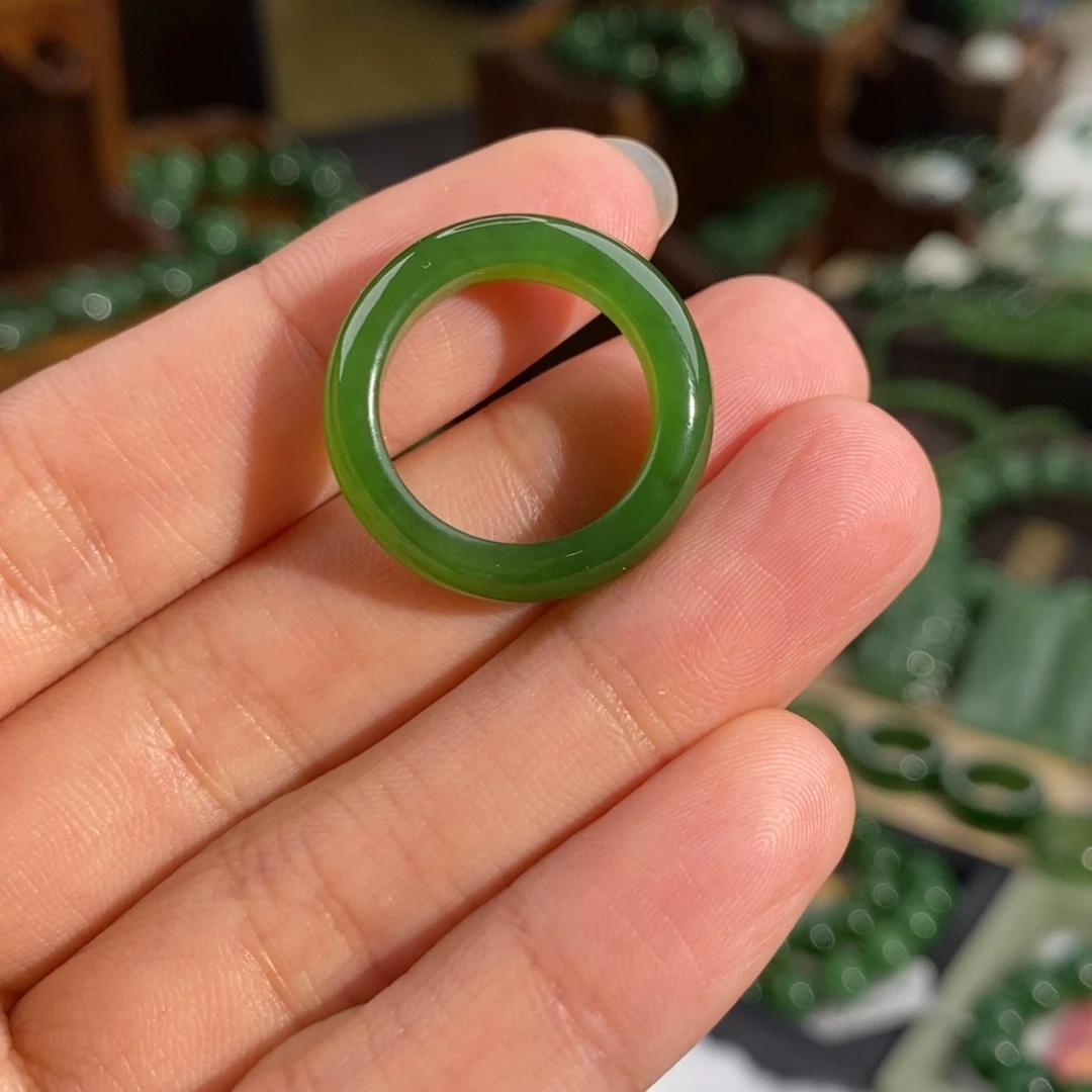 和田玉（碧玉）戒指未镶嵌17.6
