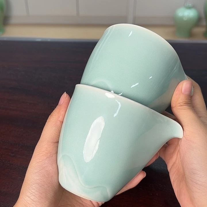 龙泉云间青瓷小米茶器