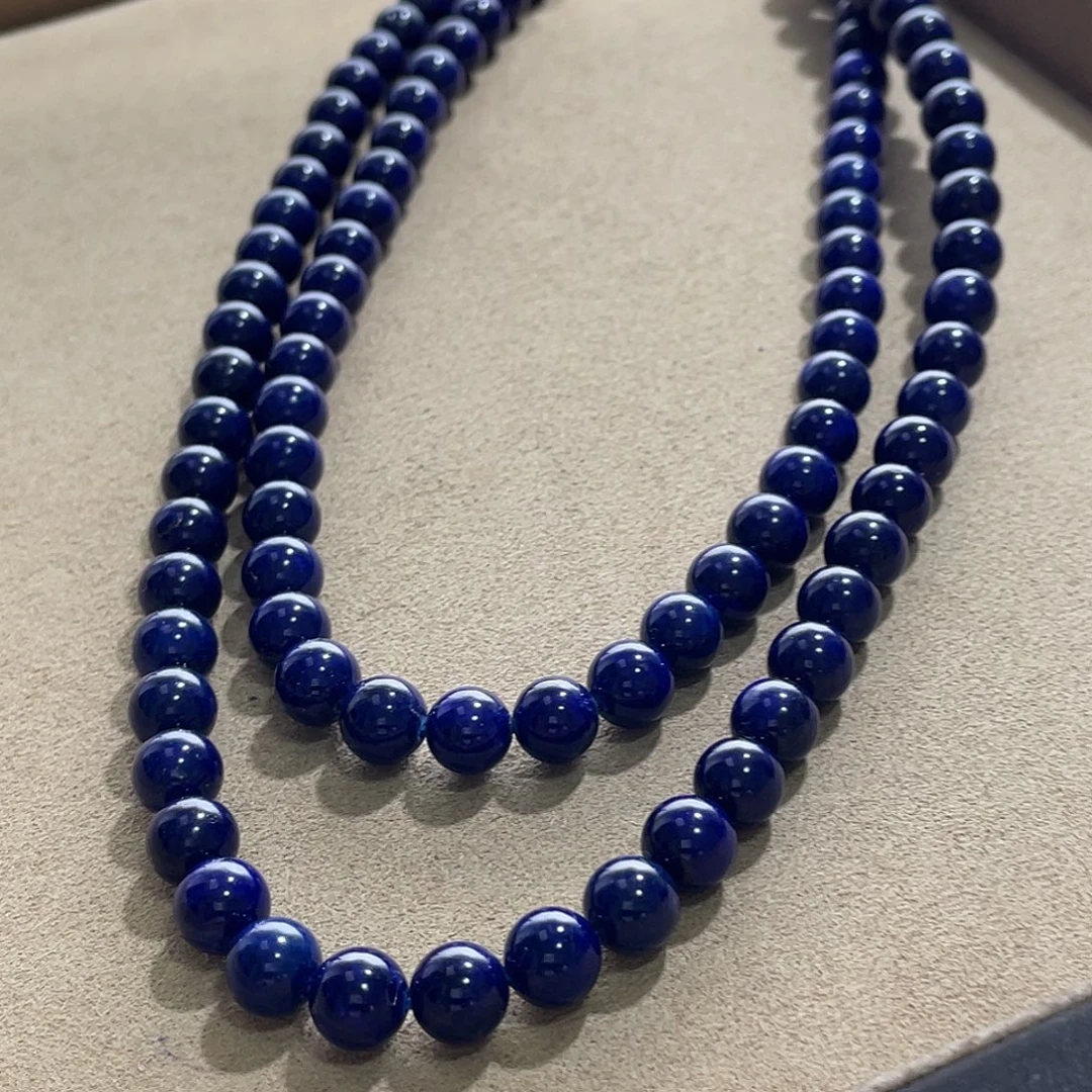 奈****青金石未镶嵌高品黑加仑8mm108佛珠