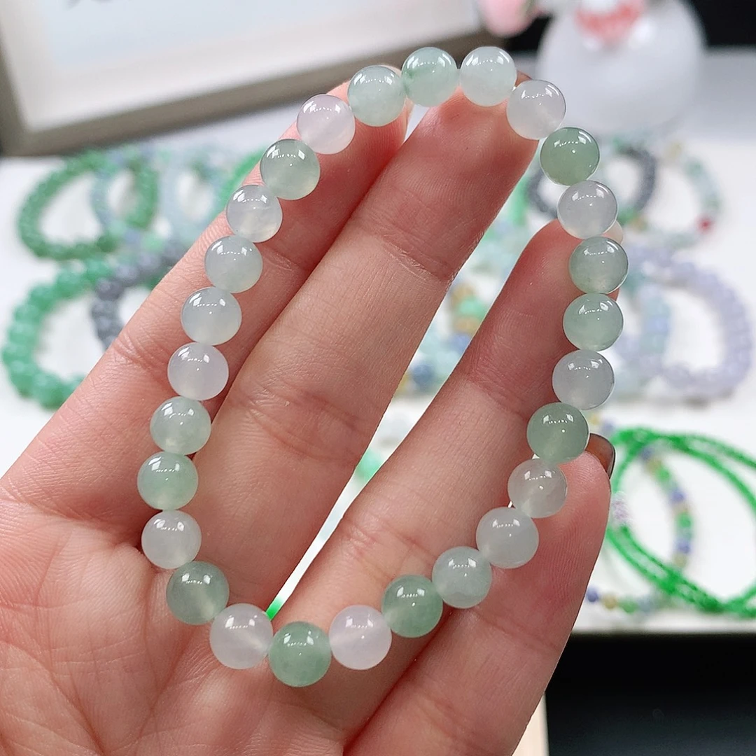 翡翠未镶嵌手链6.6mm