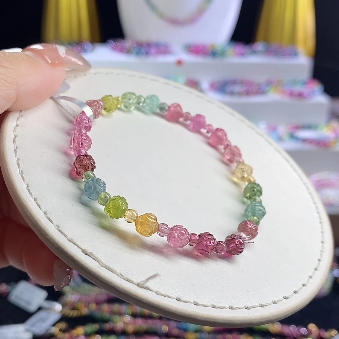 未镶嵌手链碧玺圆回纹