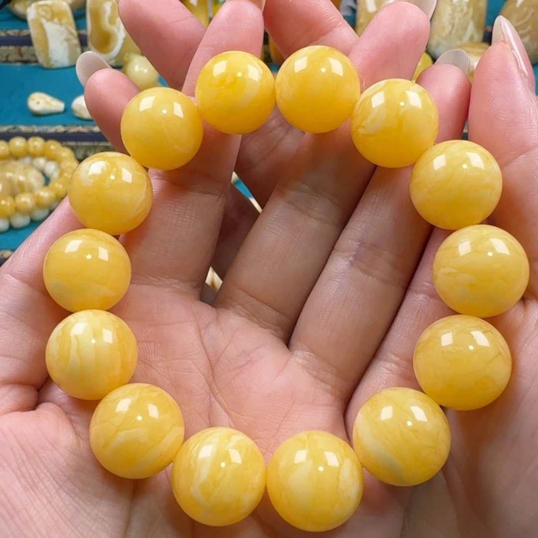 琥珀未镶嵌手链同料
