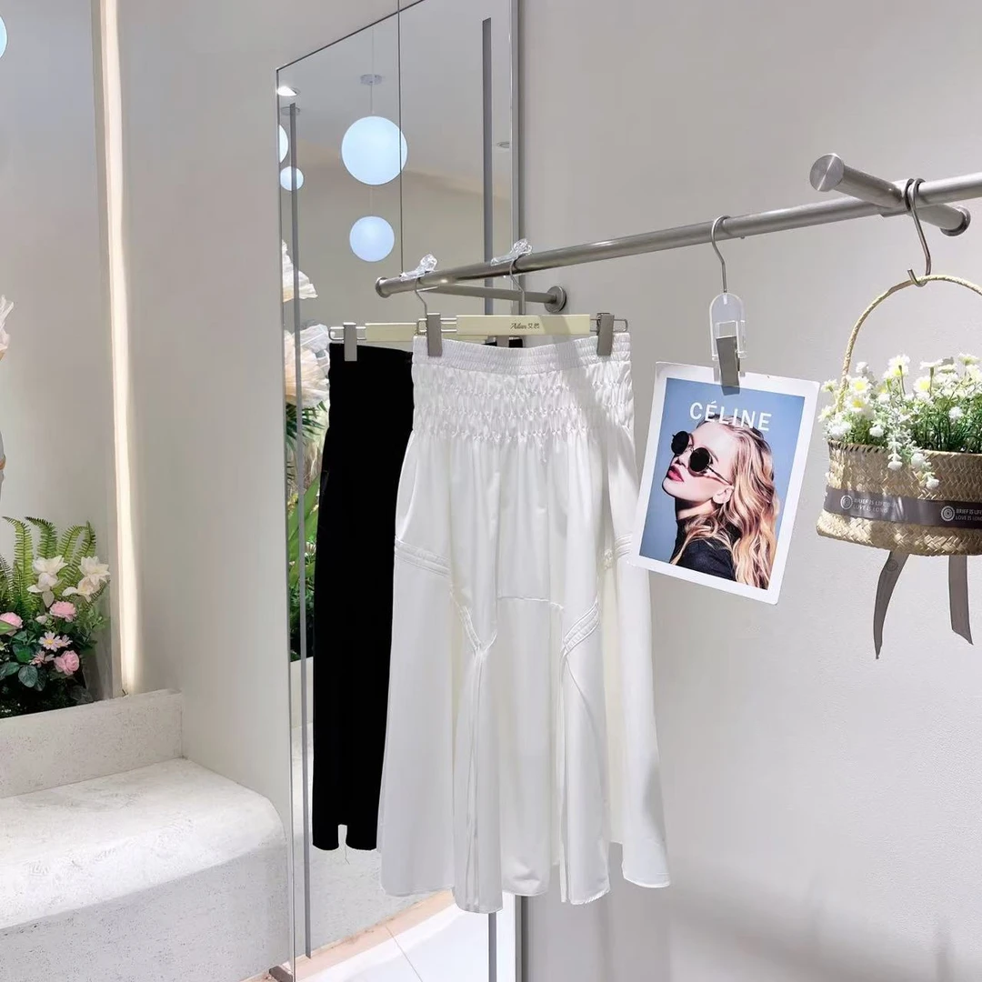 艾然 2025春季新款抽绳绑带半身裙春设计感中长款显瘦高级洋气