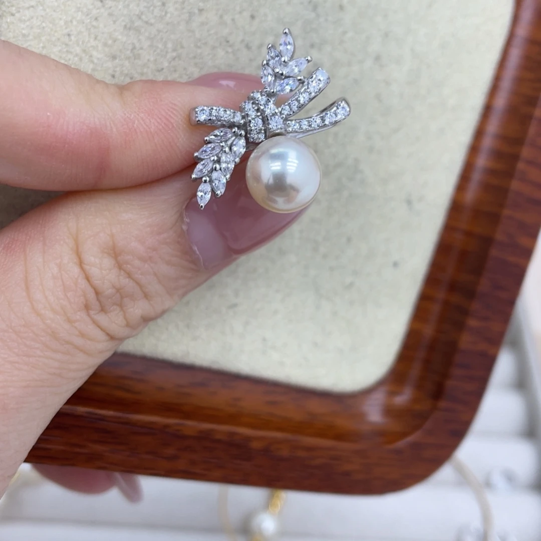 海水珍珠戒指银S925镶嵌