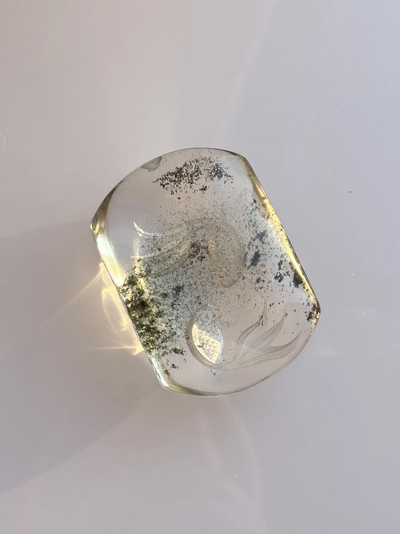 非金属玻璃吊坠 双鱼相伴年年有余吊坠