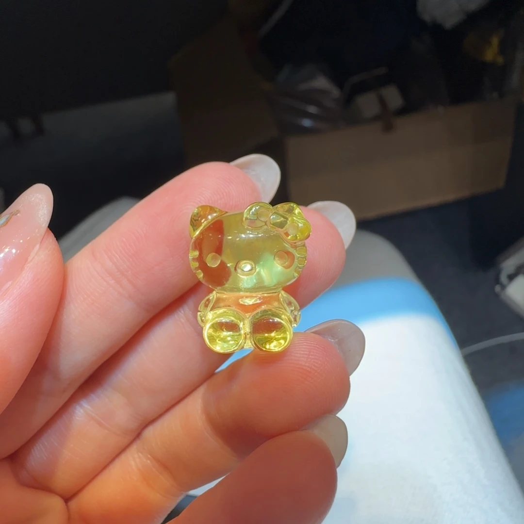 琥珀珠宝奇石未镶嵌小*妈猫咪
