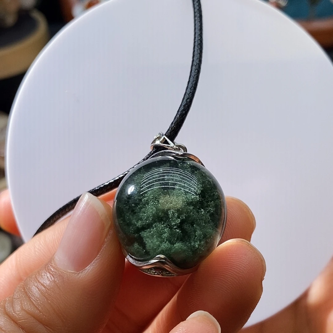 水晶吊坠(赠链)银S925镶嵌赵*洺定制
