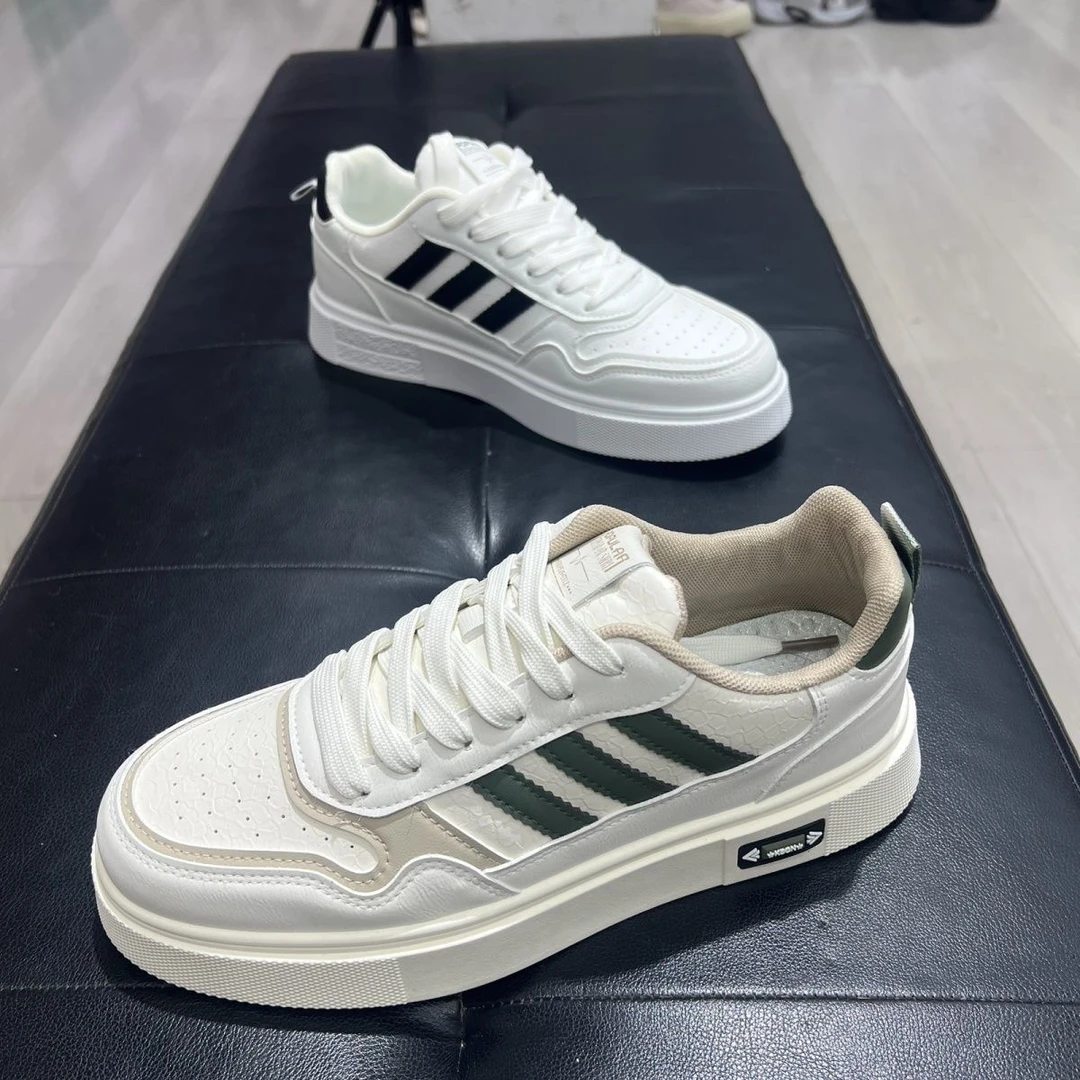 小白鞋男鞋春夏2024新款百搭网红爆款豆豆鞋子男士休闲鞋子男款