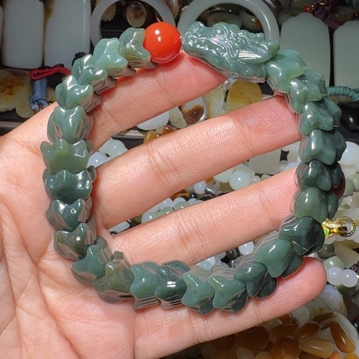 和田玉未镶嵌手链